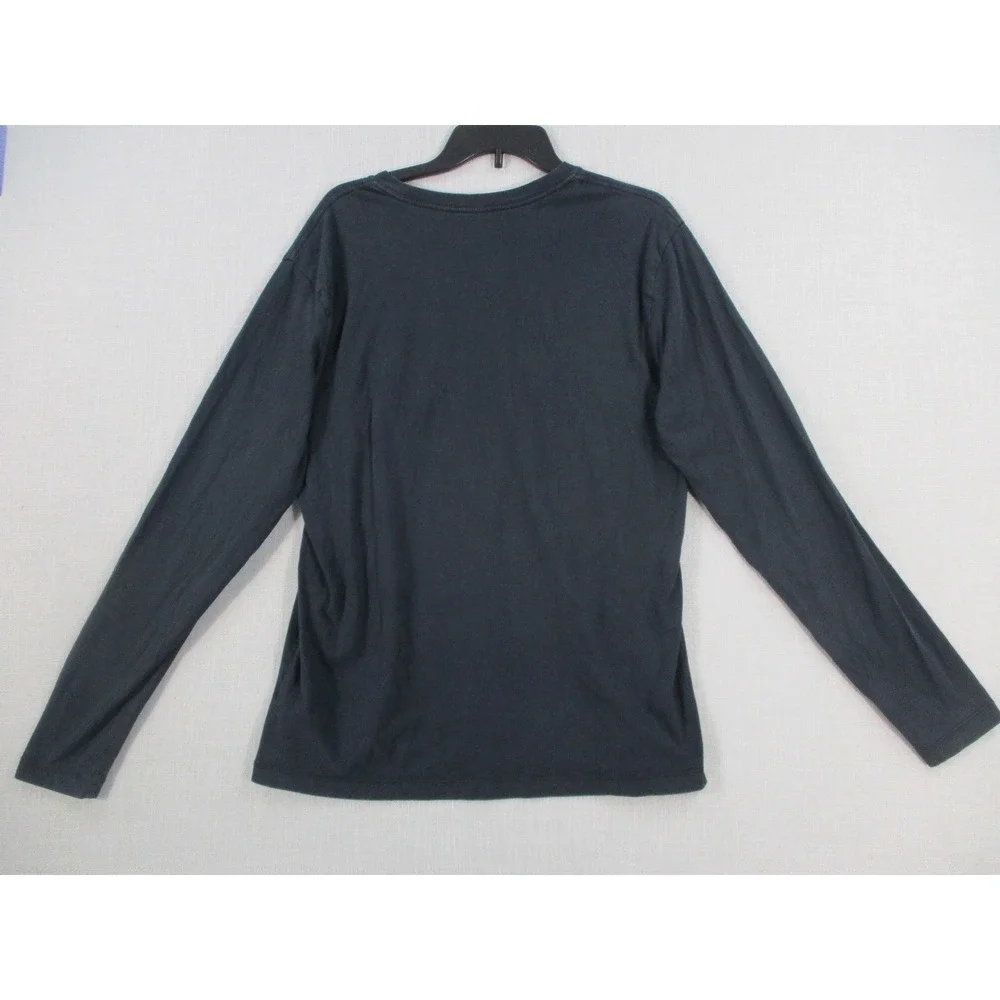 True Religion Mens‎ Long Sleeve Graphic T-Shirt Black Horseshoe Logo Size Large